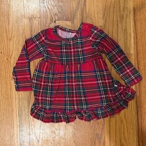 Posh Peanut Red and Green Plaid Dress